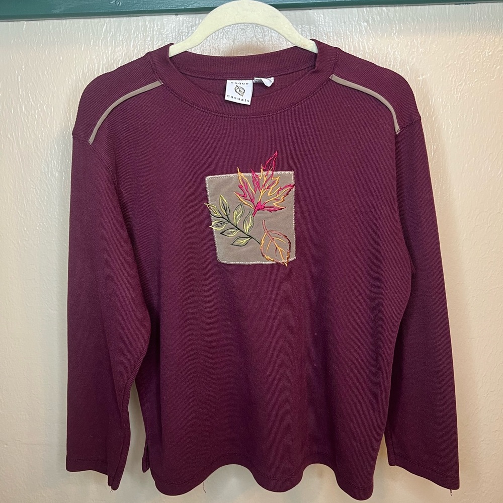 Vintage autumn leaves sweater